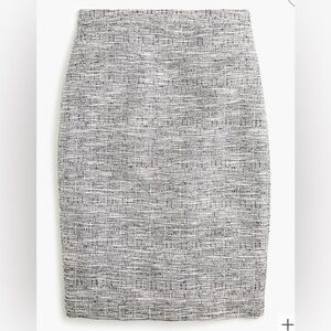 JCrew No. 2 Pencil® skirt in black-and-white tweed